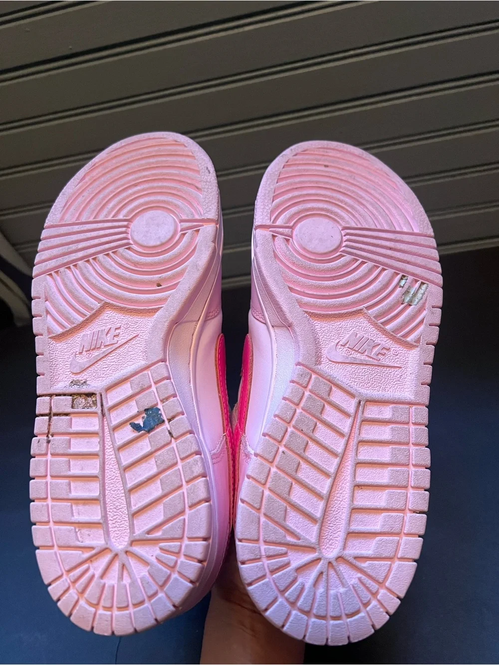 Nike Dunk Low (GS) Pink Leather Low Top Lace-Up Sneakers US 6.5 Youth Women's 8